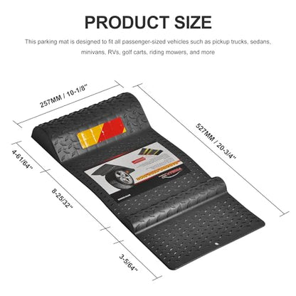 Black Parking Mat, 21" x 10" x 2" Parking Mat (1)