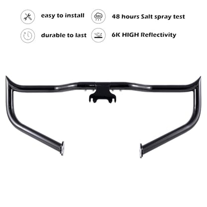 Kinglemc Crash Bar Engine Guard Highway Bar for Harley Davidson Road King Street Glide Electra Glide 2014-2023(Gloss Black) - color: Gloss Black, size: 2014-2025 Touring Models except Road Glide/CVO