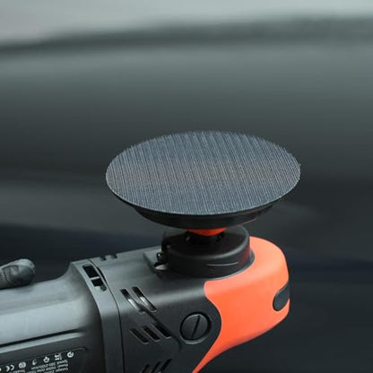 SPTA 2Pcs RO Rotary Flexible Backing Plate, Hoop-and-Loop Face PU Soft Backing Pad Used On Rotary Polisher Sander for Sanding Polishing Buffing Finishing (5/8"-11 Thread, Orange, 5Inch (125mm)) - size: 5Inch (125mm), style: 5/8"-11 Thread