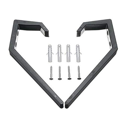 4Pcs Motorcycle Helmet Holder Jacket Hanger Hook Motorbike Wall Mount Rack Stand, Black