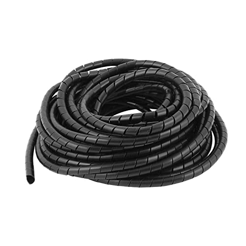 Spiral Cable Wrap - 45 Ft 1/4" Spiral Wire Wrap Cord Covers Bundle Sleeve Hose for Computer Electrical Wire Organizer (1/4 Inch-45Ft) - color: Black, size: 1/4 Inch-45Ft