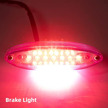 Motorcycle Taillight Universal Brake Stop Light ATV Tail Light - color: White