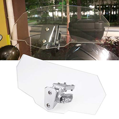 Acouto Motorcycle Windshield Extension, Motorcycle Windshield, 11 * 4.7 * 1.7 in Motorcycle Modified Universal Windshield Windscreen Wind Deflector Spoiler Air Deflector Windshield