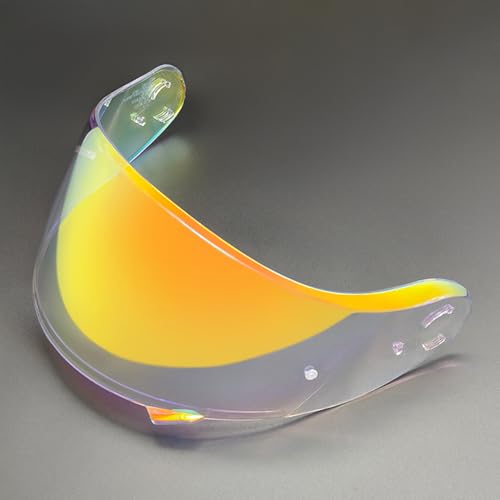 Neotec 2 Helmet Visor Replacement.CNS-3 Motorcycle Helmet Shield UV Protection Compatible with Neotec 2 (Revo Clear Red) - color: Revo Clear Red