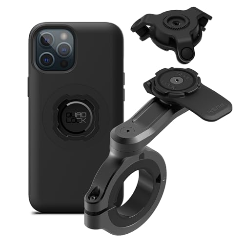 Quad Lock Motorcycle Handlebar Phone Mount PRO - Large with Vibration Dampener and MAG Phone Case for iPhone 12 Pro Max - size: iPhone 12 Pro Max