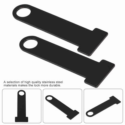 KIMISS Strap D Ring Lock Motorcycle Parts and Accessories Bike Riding Gear Stainless Steel Universal Hanger (Black)