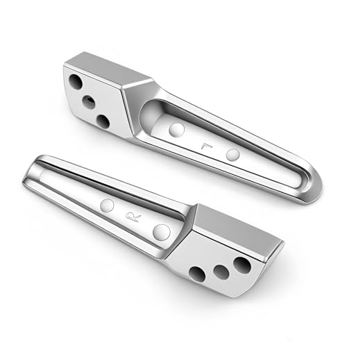 Motorcycle Foot Pegs Rear Footrest Footpegs Fits for Kawasaki ZX636 ZX-6R 9R 10-R ZZR1400 ZX-14 ZX10R - color: Chrome#Rear