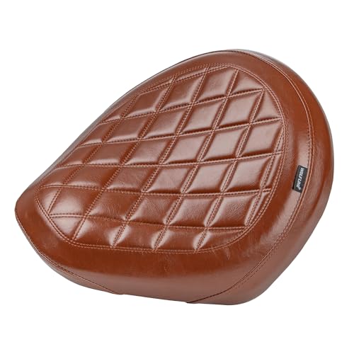 Motorcycle Rider Comfort Seat Fit for CMX1100 Rebel 1100 2021 2022 2023 2024 2025 2026, Leather Front Driver Saddle Solo Cushion Pad, Brown Stitching - color: Front - Brown-A