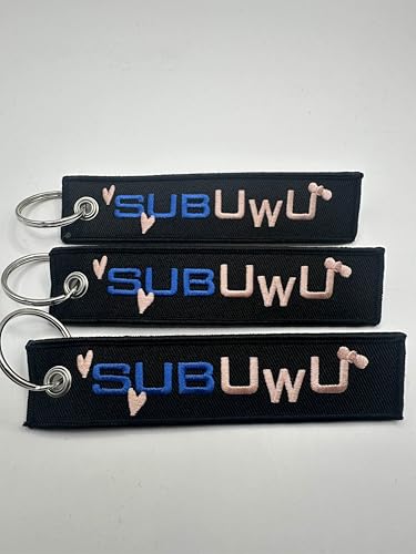 PrimeSecrets Keychains for Motorcycle, Scooter, Car, Mopes, ATV, Backpack Gift Men Women Street Racing Auto Parts Accessories - color: Subuwu
