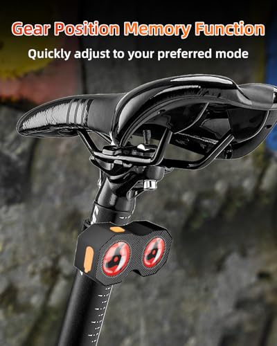 2026 Upgraded Demon Eyes Bike Tail Light, Waterproof Smart LED Rear Bike Light with 82 Presets, Programmable Eyes Rear Bicycle Tail Light with Type-C Charging, Mounting Bracket for Bikes