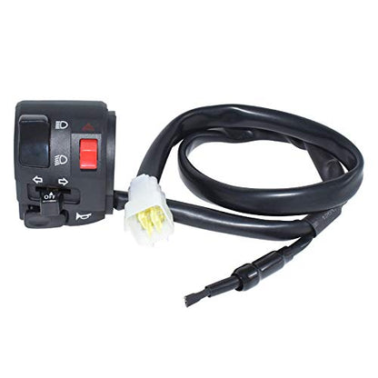 7/8" 22mm Left ATV Motorbike Handlebar Switch Motorcycle Horn Turn Signal Warning Light Switches