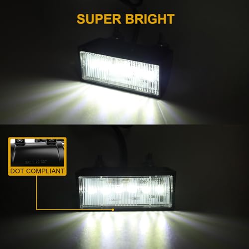 2Pcs LED License Plate Lights, 10V/30V Submersible 6 SMD Car Rear License Plate Lamps for Car, Trailer, Lorry, Caravan, Boat, Vehicle or Truck DOT SAE Compliant, ABS Housing - color: YN-706