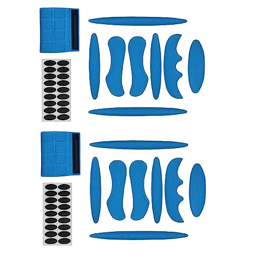2 Set Cycle Helmet Pads, Helmet Padding Kit, Universal Foam Pads for Motorcycle Bike Cycling Helmet (Blue) - color: Blue