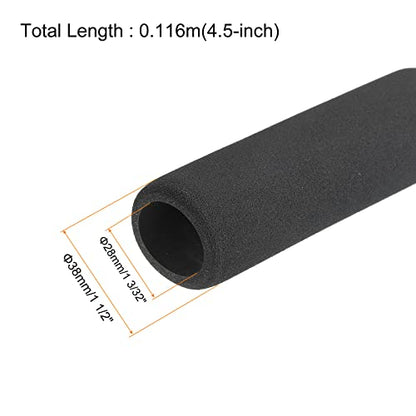 MECCANIXITY Foam Grip Tubing Handle Grips 28mm ID 38mm OD 4.5" Black for Pipe Insulation, Utensils, Fitness, Tools Handle Support - size: 28mm x 38mm