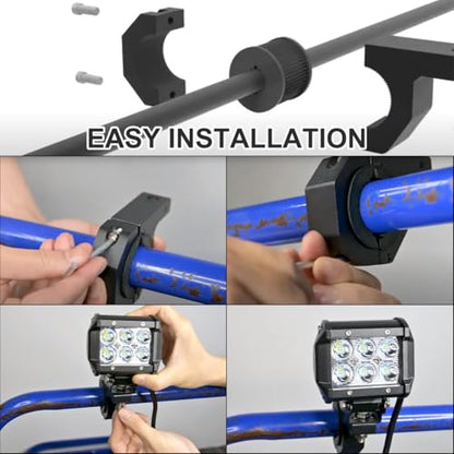 Light Bar Mount Kit 19-32mm Universal Work Light Tube Clamp Aluminium Mounting Brackets,Spotlight Extension Pole,for Off-Road Vehicles Car Truck Motorcycle - style: 19-32mm