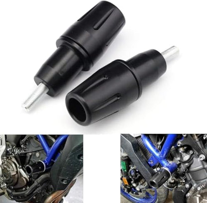 MZS Motorcycle Frame Sliders Compatible with MT07 MT-07 FZ07 FZ-07 XSR 700 XSR700 2014-2025, Falling Crash Protector Guards No Cut Kits Black - size: MT-07/FZ-07/XSR700