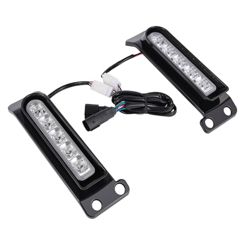 LED Filler Panel Lights Rear Fender Light Turn Signals Lamp Brake Tail Lights Fit for Harley Touring Electra Glide Ultra Limited Road King Road Glide 2014-2024(Black Housing Transparent Lens) - color: Black Housing Transparent Lens