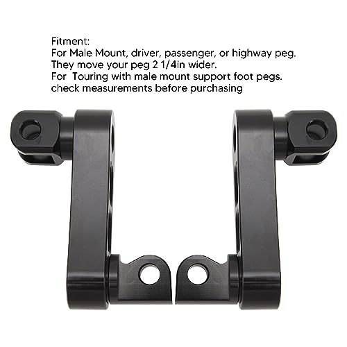 Motorcycle Foot Peg Adjustable Passenger Footpegs Highway Bracket, 360° Rotating Foot Peg Extensions Passenger Highway Peg Clamp Bracket, Sturdy Rustproof Aluminum Foot Peg