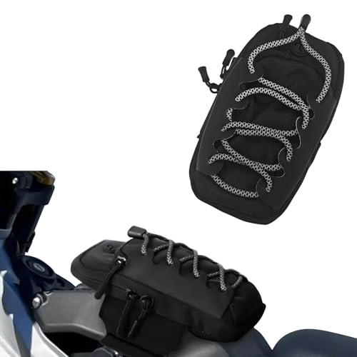 Front Frame Bag for Dirt Bike, Waterproof Motorcycle Storage Pouch for Surron LBX Tuttio Soleil 01 Yozma IN10 Eride Pro SS SR S Talaria MX3 MX4 MX5 Ebike Accessories Saddle Bag (Black) - color: Black