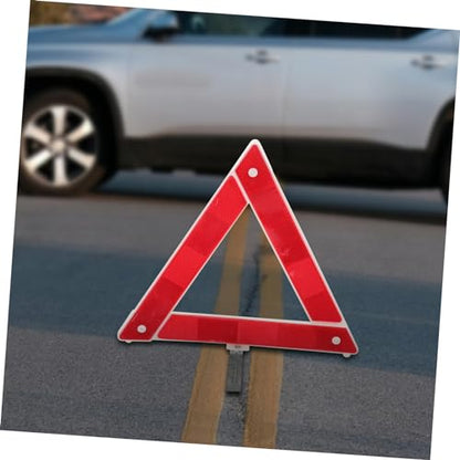 Folding Emergency Reflective Triangle for Roadside Safety Compact and Car Warning Sign Essential for Vehicles Motorcycles and Boats Portable Reflector for Easy Storage