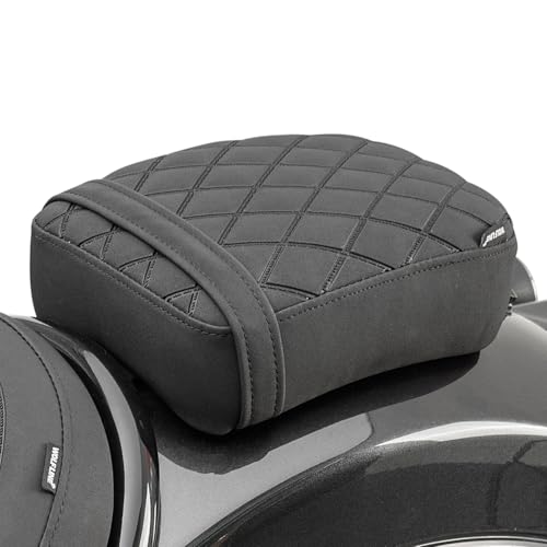 Motorcycle Rear Passenger Seat Fit for Rebel 1100 CMX1100 CM1100 2021 2022 2023 2024 2025 2026, Pressure Relief Soft Leather Back Pillion Cushion Pad, Black - color: Rear - Black