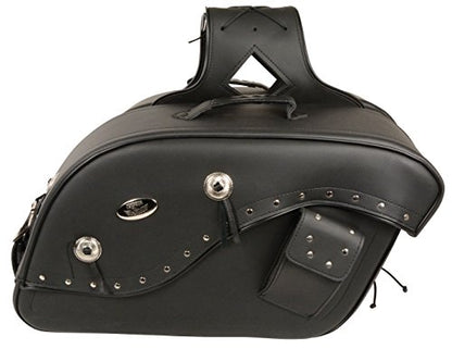 Medium Studded Cruiser Style Throw Over Saddlebag w/Gun Holster Fits Most All Harley Davidson Bikes - "See Picture For How To Size Details"