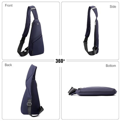 FANDARE Lightweight Sling Bag Men Chest Pack with Reflective Strips Women Versatile Motorcycle Crossbody Bags Cover Shoulder Carry Body Wallet for Hiking Running Outdoor Travel Daypacks Blue A - color: Blue a