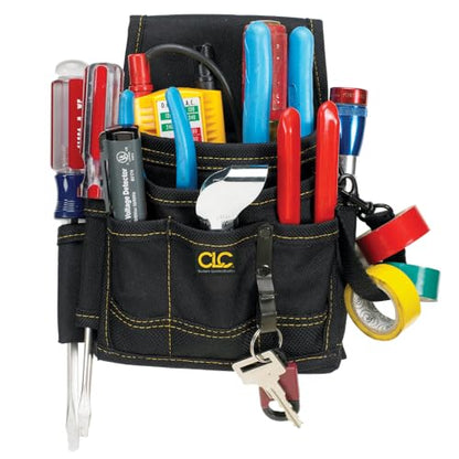 Custom Leathercraft CLC 1503 Small Electrical Maintenance Pouch, Black, 9 Pocket - size: 9 POCKET