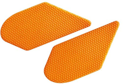 Motorcycle Tank Traction Pad, Universal, 9.25"x4.1", 2PCS, Orange - color: Orange