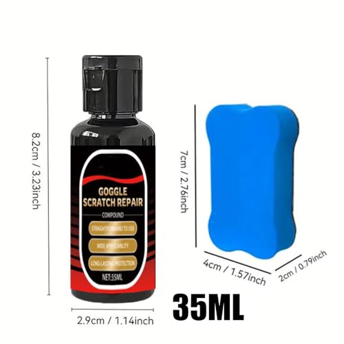 Motorcycle Scratch Remover,35ML Motorcycle Scratch Repair Paste with Sponge,Professional Motorcycles Paint Scrathes Repair for Helmet Goggles Visor Swirl Mark Removal with High Gloss Polishing Formula