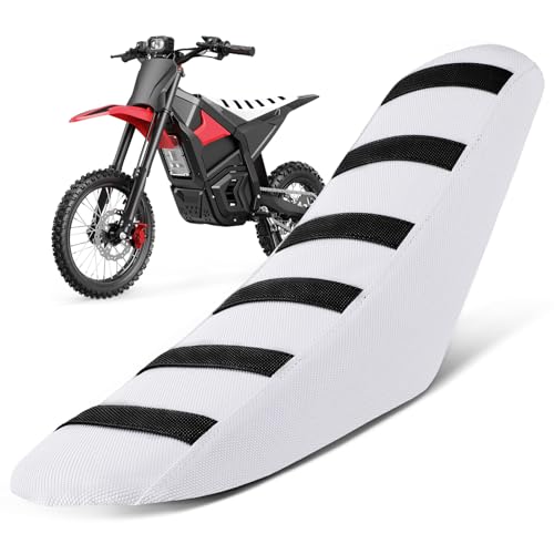Ebike Seat Cover for Yozma In 10 Electric Dirt Pit Bike Non-Slip Soft Cushion Black - color: white background black stripes