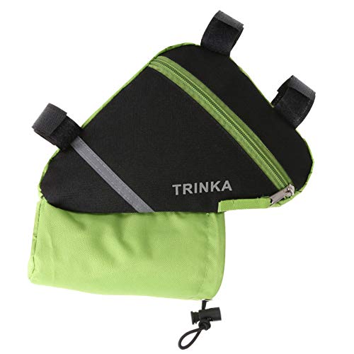 Bike Frame Bag,Bike Bag and Water Bottle Holder, Bicycle Triangle Bag for MTB Road Bike,Cycling Bike Accessories - color: Green