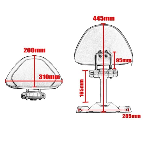 Motorcycle Passenger Backrest Motorcycle Driver Backrest Cushion Adjustable Driving for R 1200 GS LC ADV R1250 for Adventure 13-21