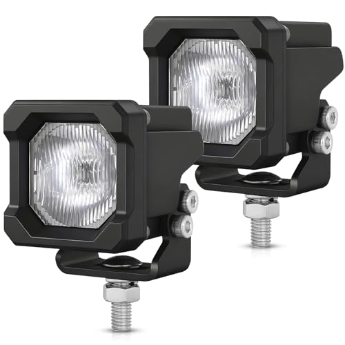 LED Pods, OFFROADTOWN 2inch 50W LED Cubes Driving Lights Pods Bumper Light Ditch Fog Reverse Light for Truck Pickup UTV ATV SUV 4x4 Car Motorcycle - Driving - color: 2inch_White Driving