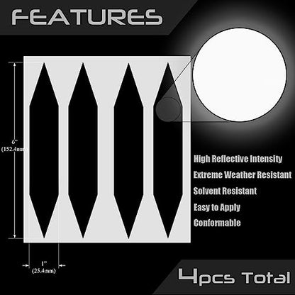 SlickMod - Reflective Hexagon Decal Sticker Stripes for Motorcycle Helmet - High Visibility Safety (1. Black) - color: 1. Black