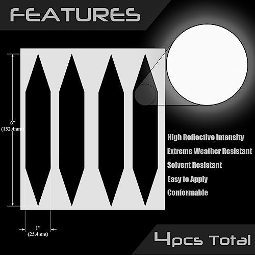 SlickMod - Reflective Hexagon Decal Sticker Stripes for Motorcycle Helmet - High Visibility Safety (1. Black) - color: 1. Black