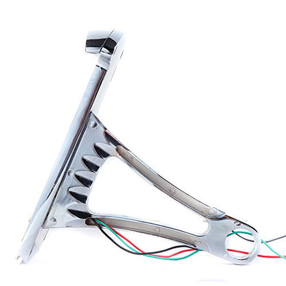 Motorcycle Side Mount License Plate Frame Tail Light For Harley Cruiser Chopper - color: Chrome