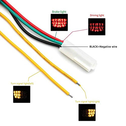 MZS Motorcycle Tail Light LED Integrated Turn Signal Blinker Smoke Compatible with CBR1000RR CBR 1000RR FIREBLADE 2008-2016 - size: CBR1000RR