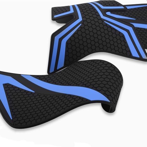 Motorcycle Non-Slip Rubber Gas Tank Pads with Knee Grips - 4-Piece Traction Side Protectors (for Suzuki Vehicle) GSX-8S (2023~) GSX-8R (2024~) (Blue) - color: Blue