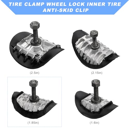 KVAEY Motorcycle Wheel Rim Lock, 1.6" Tire Clamp Wheel Lock with Molded Rubber Stoppers Prevent Inner Tube Wear, Motorcycle Rim Lock Replacement for Motocross Dual Sport Dirt Bike (1.85", 1 PCS) - size: 1 Piece, style: 1.85"