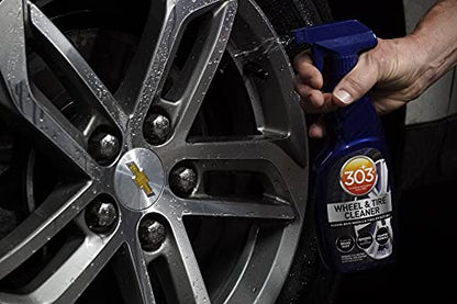 303 Products Wheel and Tire Cleaner - Cleans Both Wheels and Tires Effectively - Tough on Brake Dust - Removes Tire Browning - Foaming Formula, 15.5 fl. oz. (30596CSR) Packaging May Vary (Pack of 2) - size: 15.5 Ounce (Pack of 2)