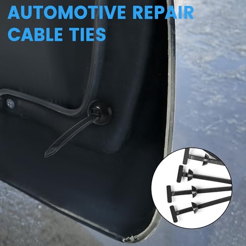 200 Pcs Nylon Universal Cable Tie Buckle - New T Multifunctional Nylon Zip Ties With Pin & Button Design Plastic Cable Fixion Tools Fasteners UV Resistant Zipties for Cars Daily Repair Bumper Clips