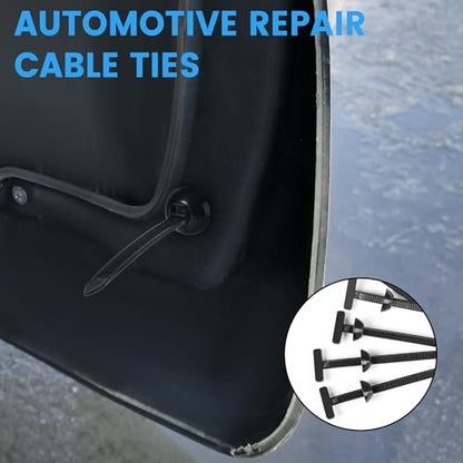 200 Pcs Nylon Universal Cable Tie Buckle - New T Multifunctional Nylon Zip Ties With Pin & Button Design Plastic Cable Fixion Tools Fasteners UV Resistant Zipties for Cars Daily Repair Bumper Clips