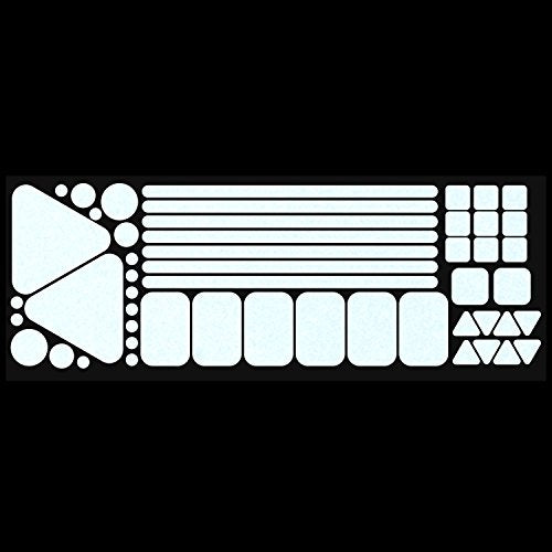 LiteMark Reflective Sticker Pack – Bicycle, Motorcycle & Helmet Reflectors for Safety & Night Visibility (White, Pack of 51 Pcs) - color: White