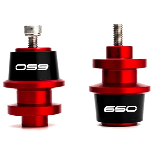 Compatible with 2025 Ninja 650 KRT Ninja650 Z650 RS Z 650 Versys 650 2015-2021 2022 2023 2024 2025 CNC Motorcycle Swingarm Spool Slider Stand Screws (Red) - color: Red