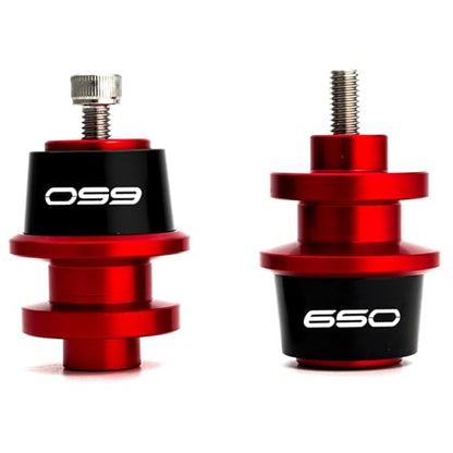 Compatible with 2025 Ninja 650 KRT Ninja650 Z650 RS Z 650 Versys 650 2015-2021 2022 2023 2024 2025 CNC Motorcycle Swingarm Spool Slider Stand Screws (Red) - color: Red