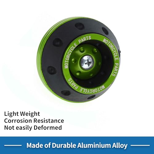 Motorcycle Front Fork Frame Sliders Falling Protection Wheel Crash Protector Scooter Moped Aluminum Alloy Green 2 Pcs - color: Green