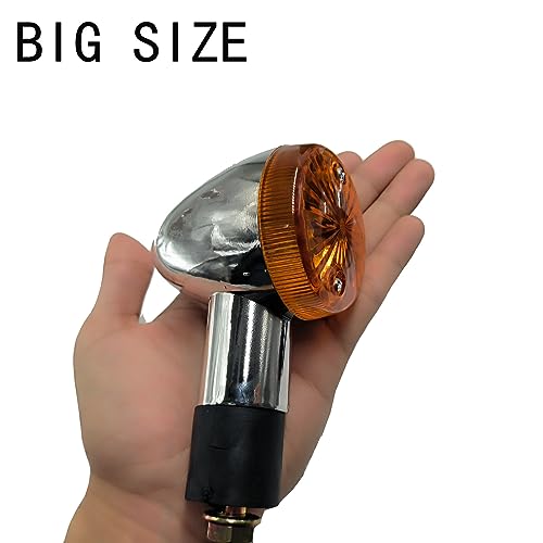 2pcs Motorcycle Turn Signals Front Rear Turn Signal Blinker Light Compatible with Yamaha Motorcycle Bike Cruiser Bobber Chopper Shadow Honda Harley Suzuki - color: Amber