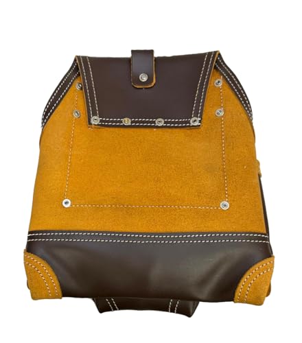 Zeluga 20-164 10 Pocket Rigger Heavy Duty Leather Tool Bag, Coffee - color: Coffee