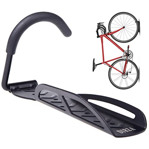 Dirza Bike Rack Garage Wall Mount Bike Hanger Storage System Vertical Bike Hook for Indoor Shed - Easily Hang/Detach - Heavy Duty Holds up to 65 lb with Screws Black - style: Style 1 Bikes